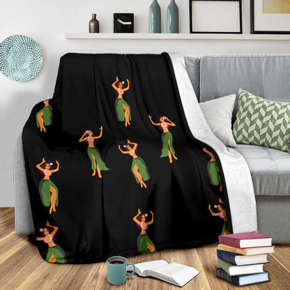 Hula Dancers Girl Pattern Print Design 01 Premium Blanket
