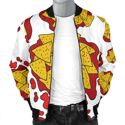 Nachos Pattern Print Design A03 Men Bomber Jacket