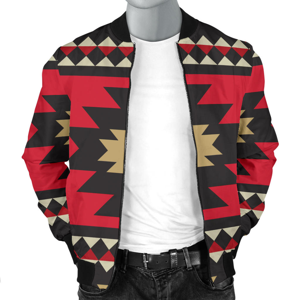 Navajo Pattern Print Design A04 Men Bomber Jacket