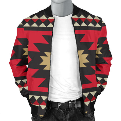Navajo Pattern Print Design A04 Men Bomber Jacket