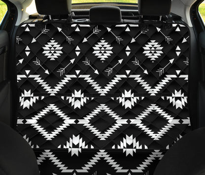 Native Pattern Print Design A04 Rear Dog Car Seat Cover Hammock