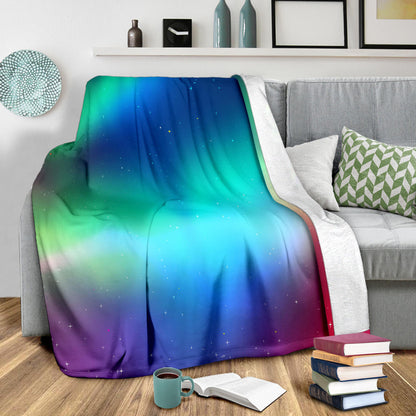 Aurora Borealis Pattern Print Design 02 Premium Blanket