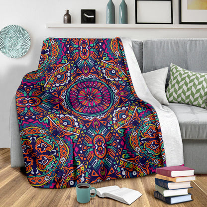 Boho Pattern Print Design 06 Premium Blanket