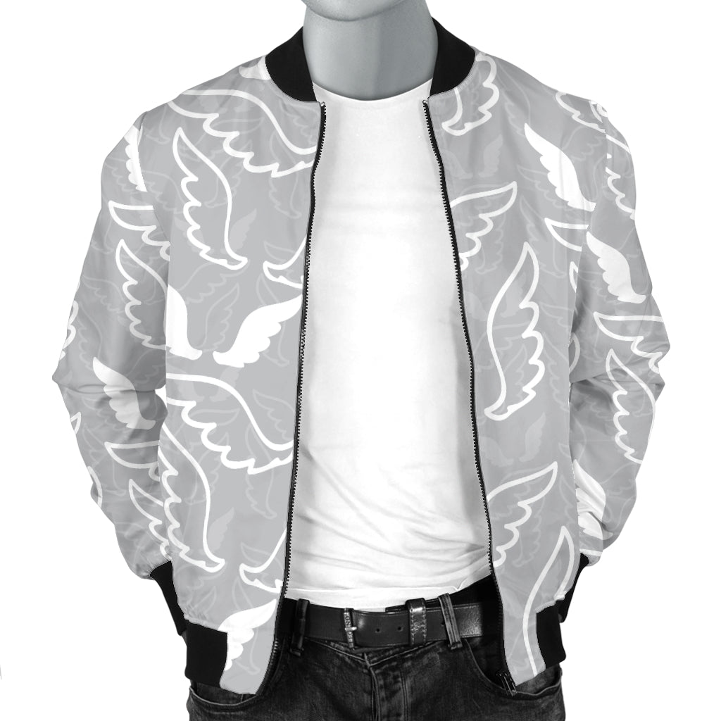 Angel Wings Pattern Print Design 01 Men Bomber Jacket