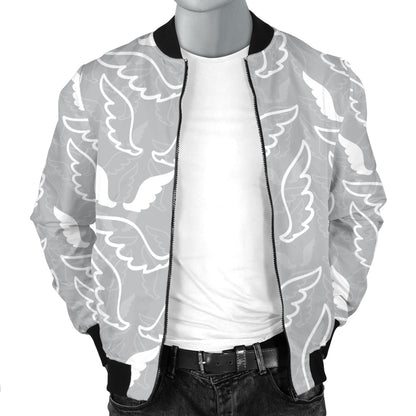 Angel Wings Pattern Print Design 01 Men Bomber Jacket