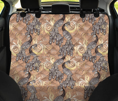 Peacock Pattern Print Design A05 Rear Dog Car Seat Cover Hammock