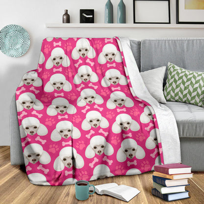 Poodle Pattern Print Design A04 Premium Blanket
