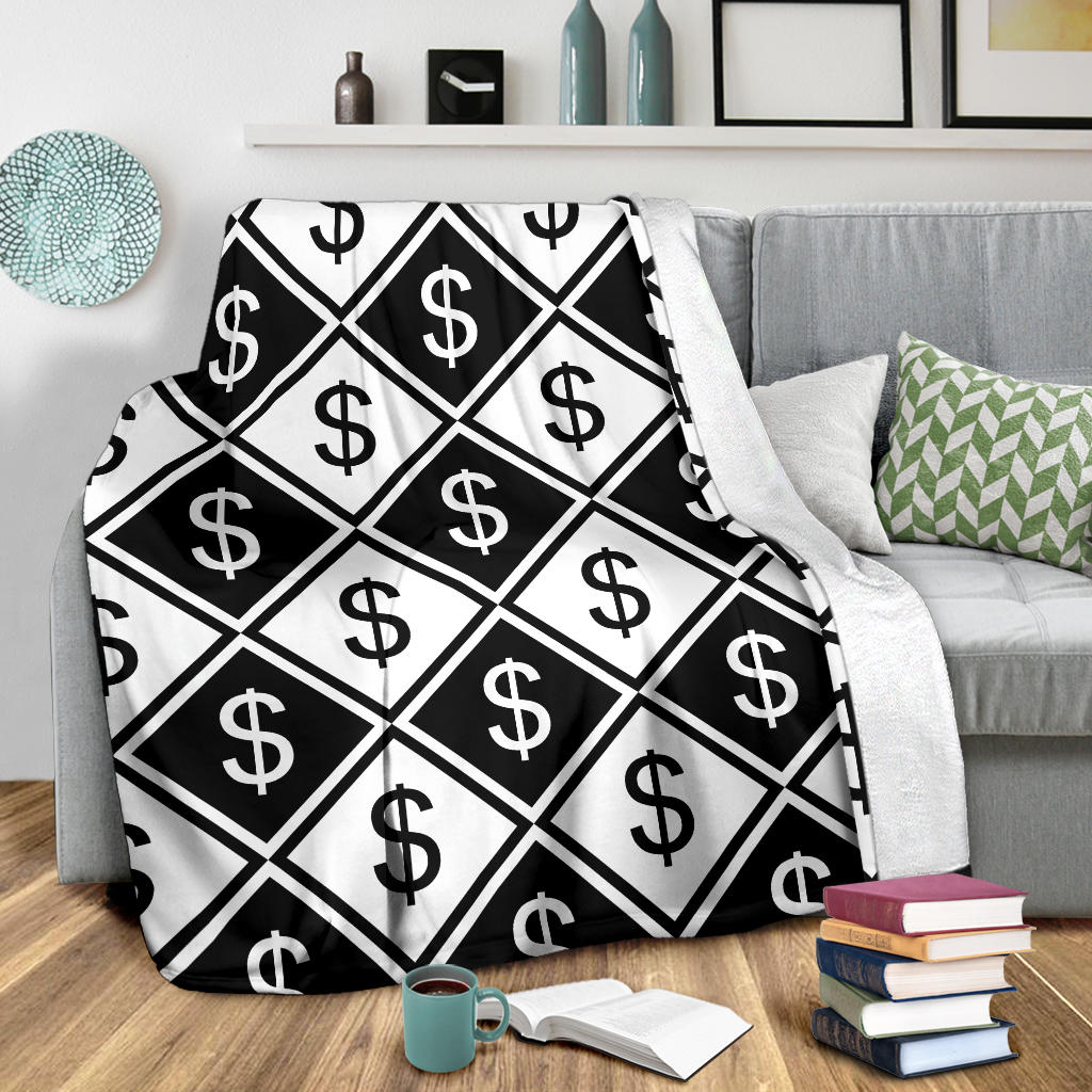 Money Pattern Print Design 04 Premium Blanket
