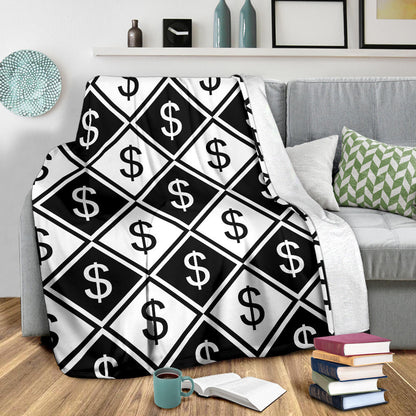 Money Pattern Print Design 04 Premium Blanket
