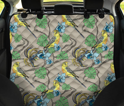 Parakeet Pattern Print Design A02 Rear Dog Car Seat Cover Hammock