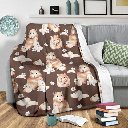 Hamster Pattern Print Design 03 Premium Blanket