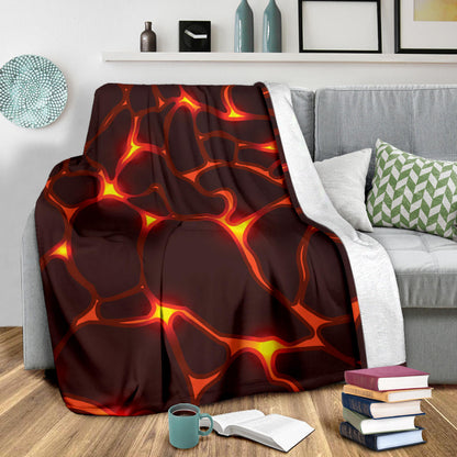 Lava Pattern Print Design 02 Premium Blanket