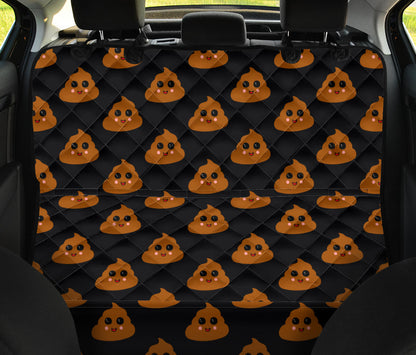 Poop Emoji Pattern Print Design A01 Rear Dog Car Seat Cover Hammock