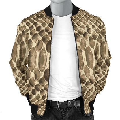 Python Pattern Print Design A02 Men Bomber Jacket