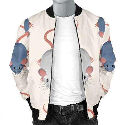 Rat Pattern Print Design 03 Men Bomber Jacket