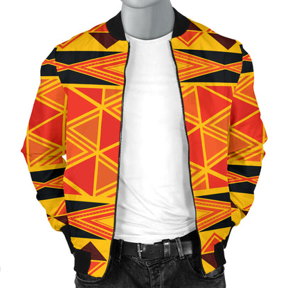 African Pattern Print Design 01 Men Bomber Jacket