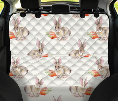 Rabbit Pattern Print Design 01 Rear Dog Car Seat Cover Hammock