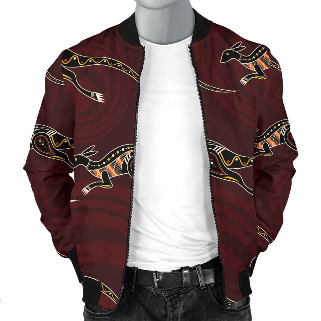 Kangaroos Pattern Print Design 05 Men Bomber Jacket
