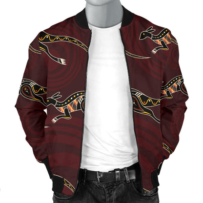 Kangaroos Pattern Print Design 05 Men Bomber Jacket