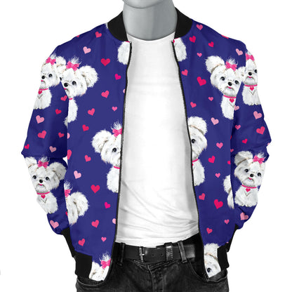 Maltese Pattern Print Design 02 Men Bomber Jacket