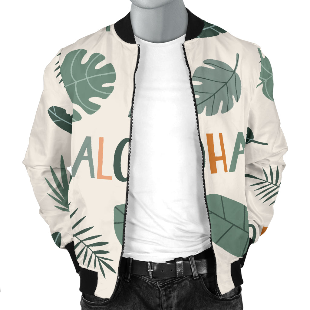 Aloha Hawaii Pattern Print Design 05 Men Bomber Jacket