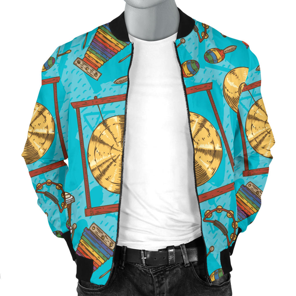 Percussion Pattern Print Design 03 Men Bomber Jacket