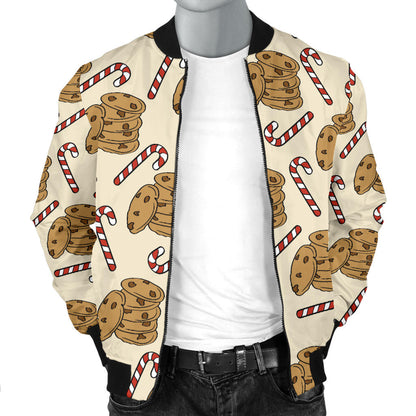 Cookie Pattern Print Design 04 Men Bomber Jacket