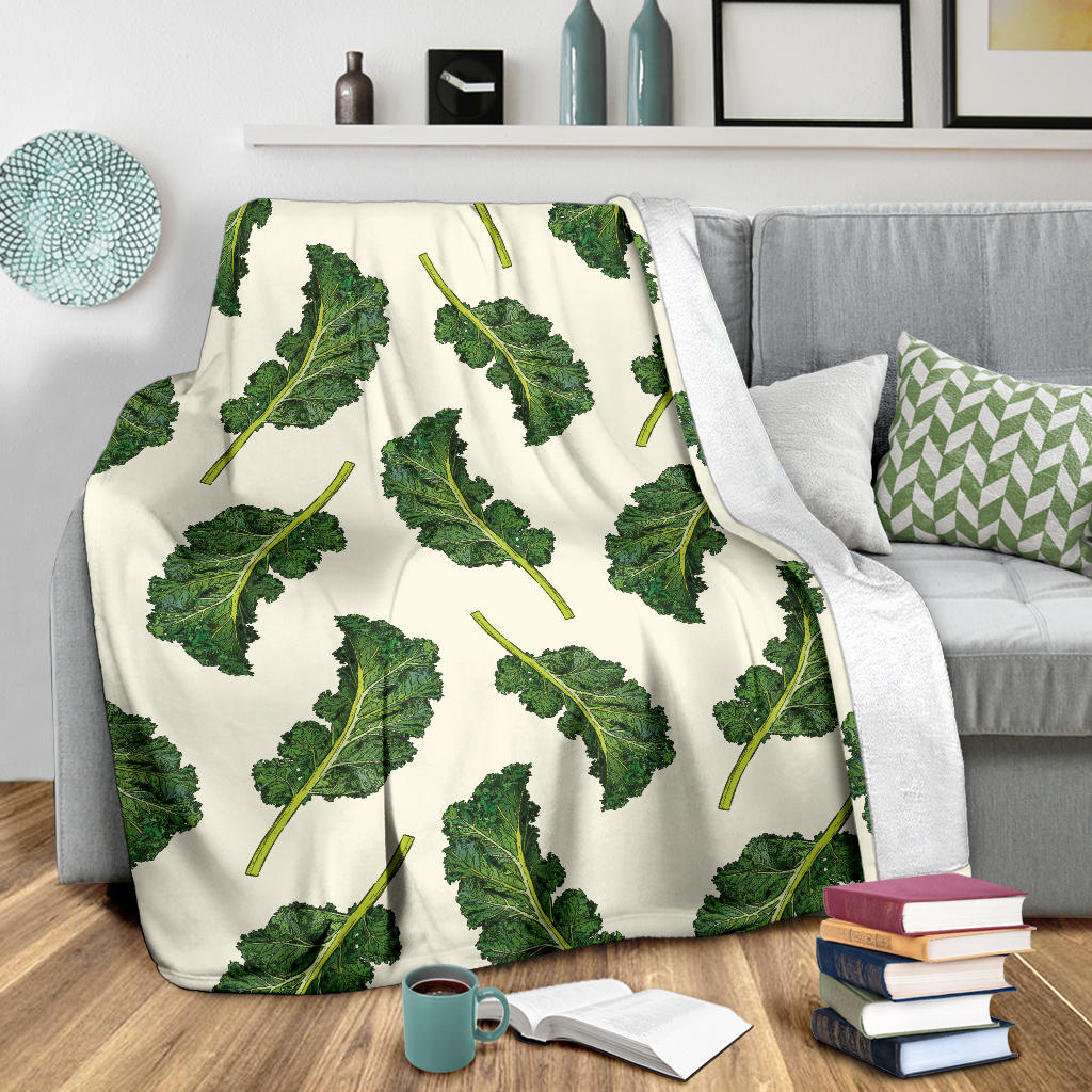 Kale Pattern Print Design 03 Premium Blanket