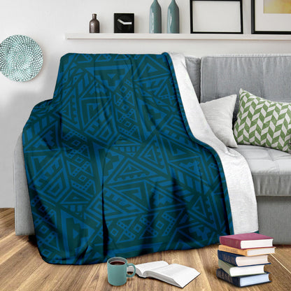 Maori Pattern Print Design 03 Premium Blanket