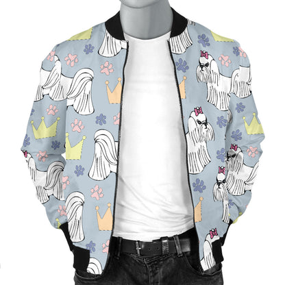 Maltese Pattern Print Design 04 Men Bomber Jacket
