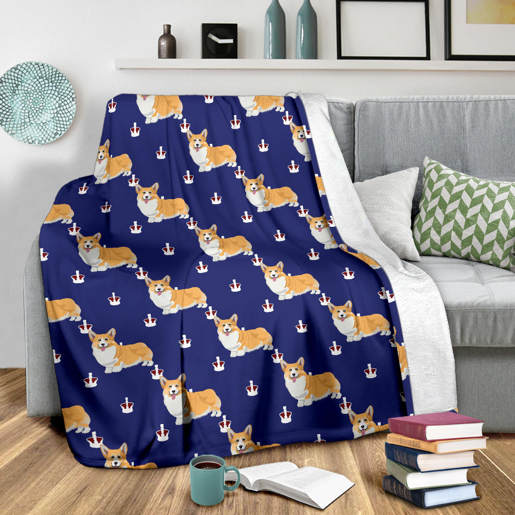 Pembroke Welsh Corgis Pattern Print Design A07 Premium Blanket