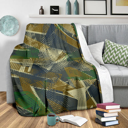 Military Camouflage Pattern Print Design 01 Premium Blanket