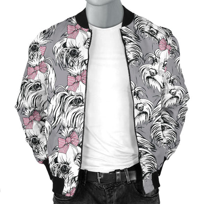 Maltese Pattern Print Design 01 Men Bomber Jacket