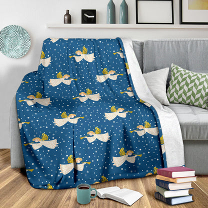 Angel Pattern Print Design 08 Premium Blanket