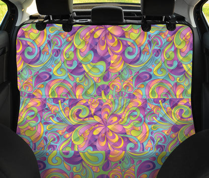 Psychedelic Mushroom Pattern Print Design A05 Rear Dog Car Seat Cover Hammock