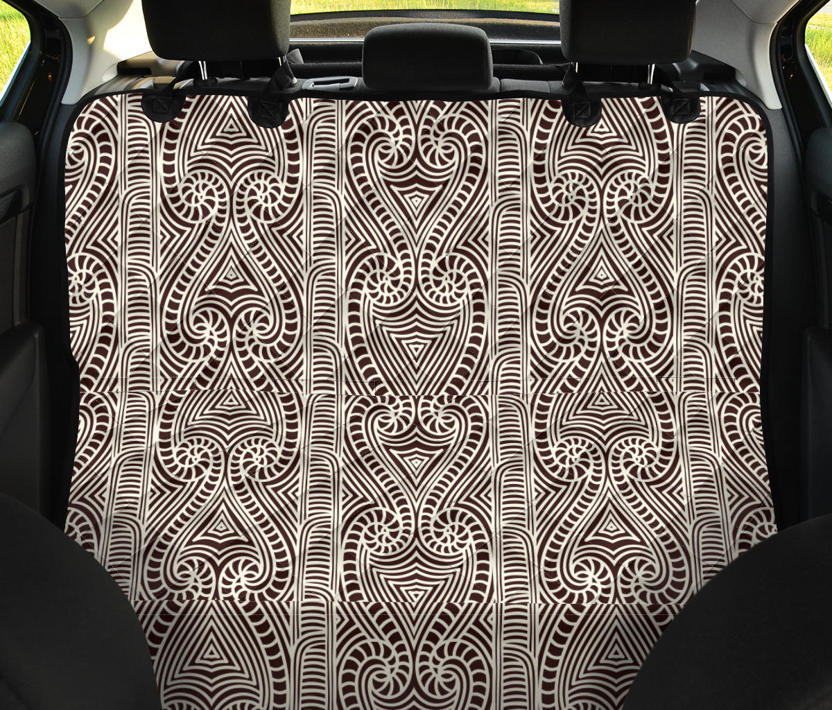 Maori Pattern Print Design 04 Rear Dog Car Seat Cover Hammock