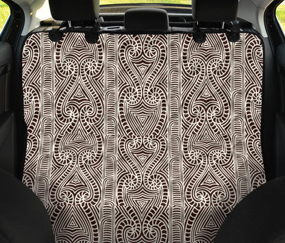 Maori Pattern Print Design 04 Rear Dog Car Seat Cover Hammock