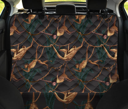 Monkey Pattern Print Design 02 Rear Dog Car Seat Cover Hammock