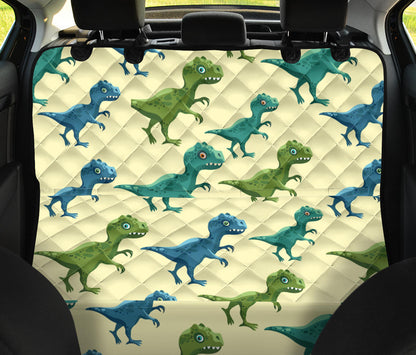T Rex Pattern Print Design A04 Rear Dog Car Seat Cover Hammock