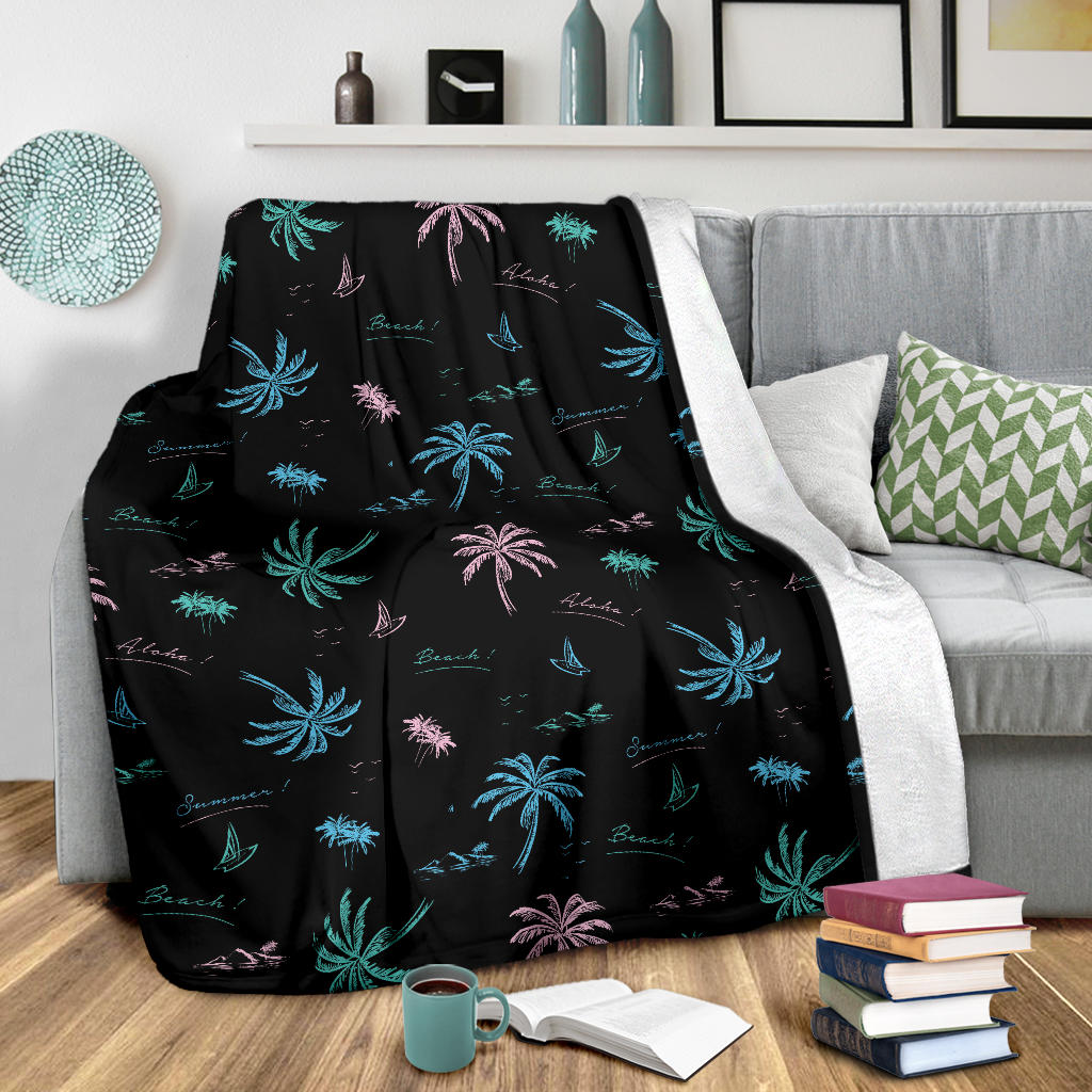 Aloha Hawaii Pattern Print Design 03 Premium Blanket