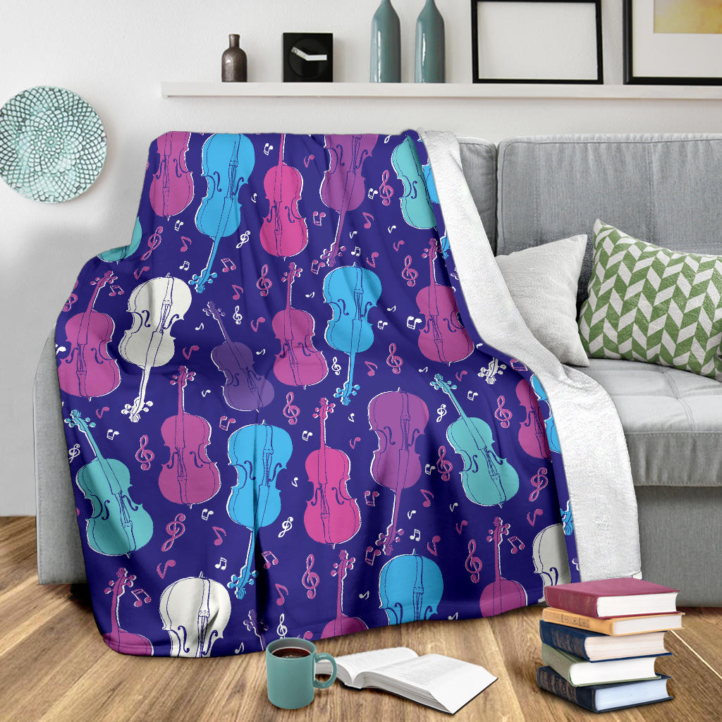 Cello Pattern Print Design 01 Premium Blanket