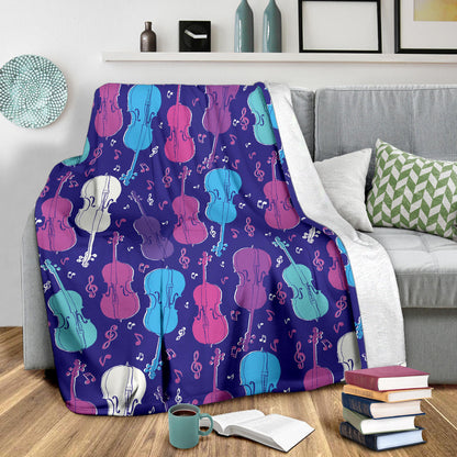 Cello Pattern Print Design 01 Premium Blanket