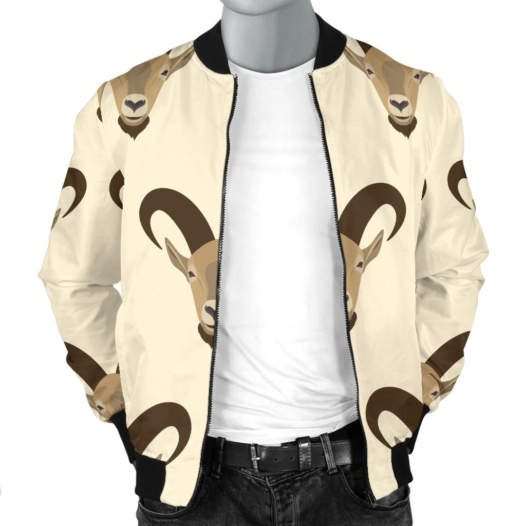 Goat Pattern Print Design 01 Men Bomber Jacket