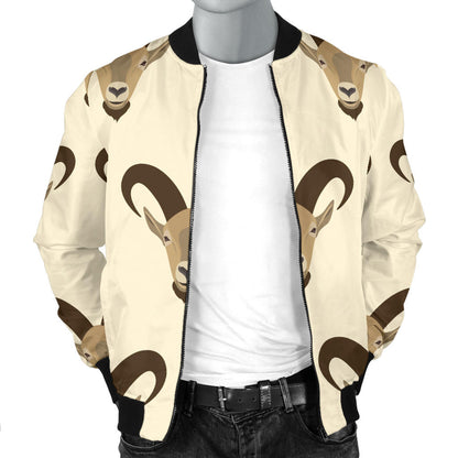 Goat Pattern Print Design 01 Men Bomber Jacket