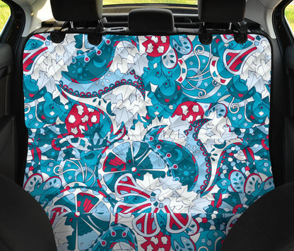 Funky Retro Pattern Print Design A05 Rear Dog Car Seat Cover Hammock