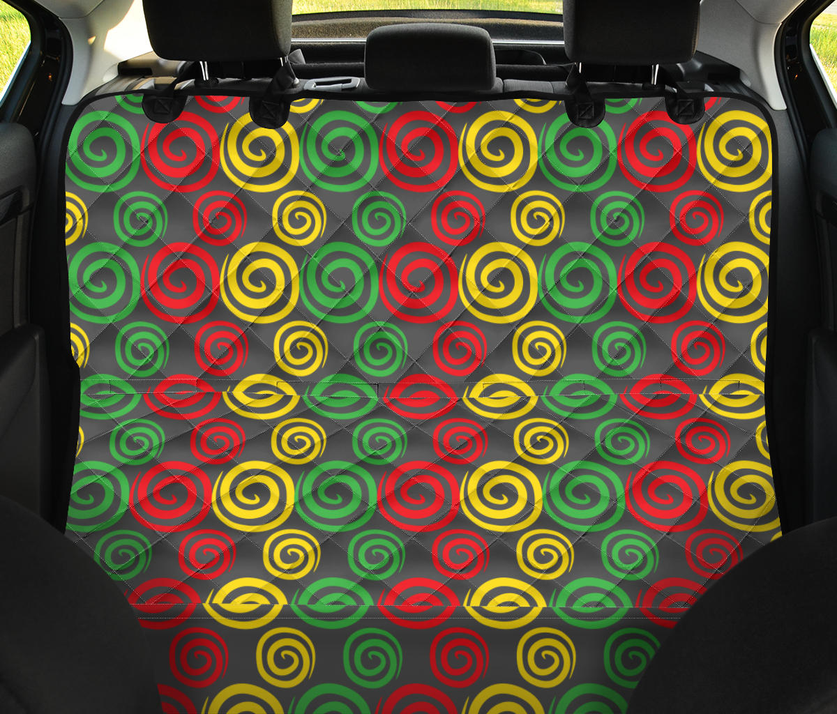 Rastafarian Pattern Print Design A05 Rear Dog Car Seat Cover Hammock