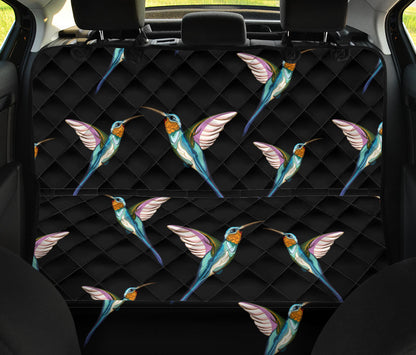 Hummingbird Pattern Print Design 06 Rear Dog Car Seat Cover Hammock