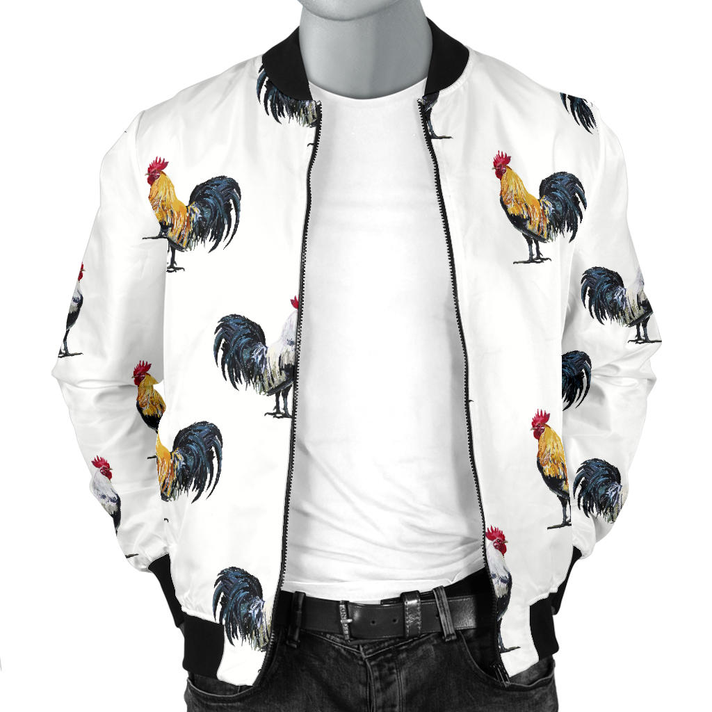 Chicken Pattern Print Design 02 Men Bomber Jacket