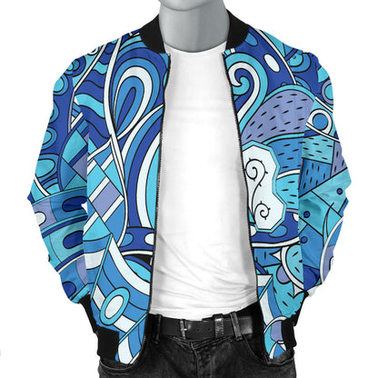 Funky Retro Pattern Print Design A02 Men Bomber Jacket