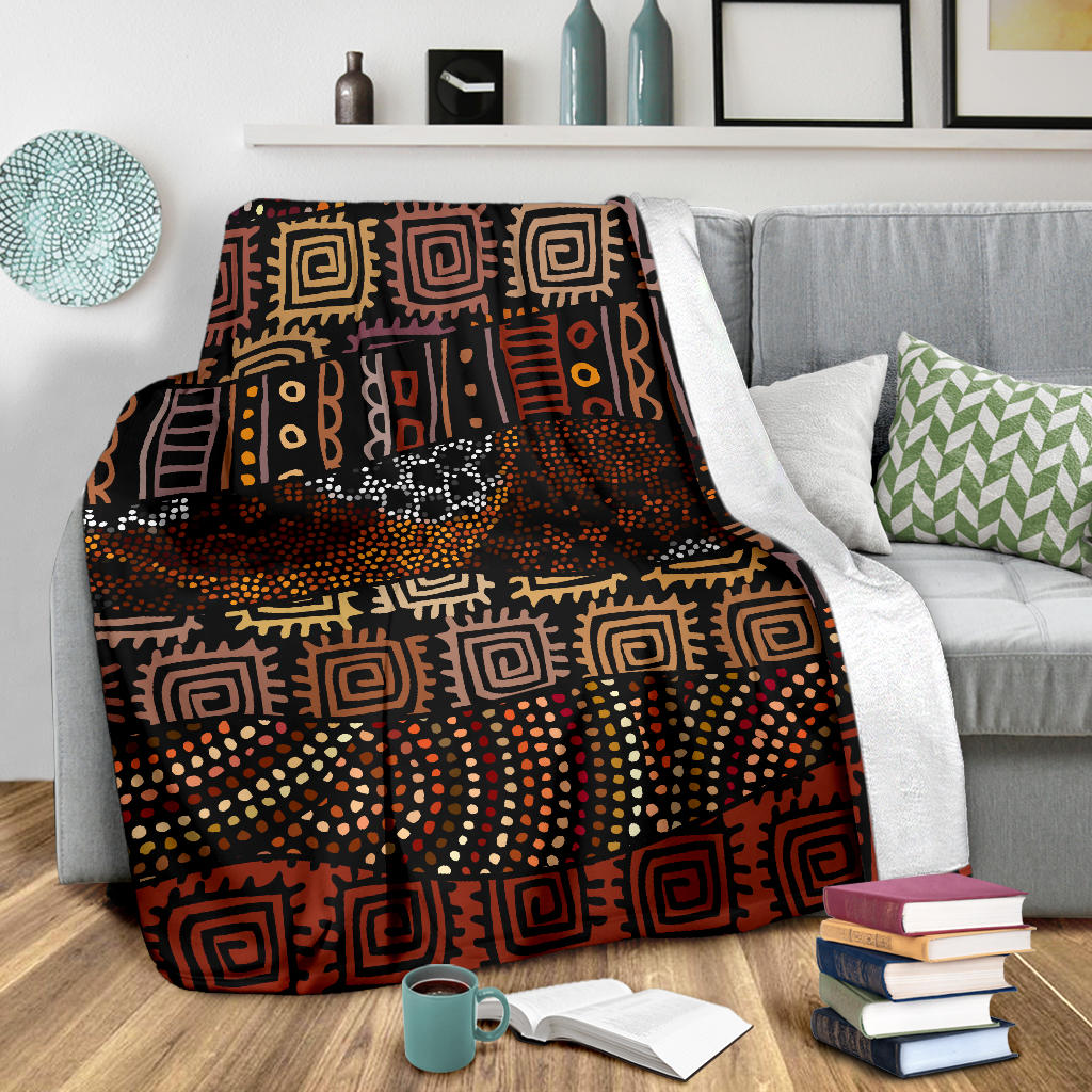 African Pattern Print Design 07 Premium Blanket